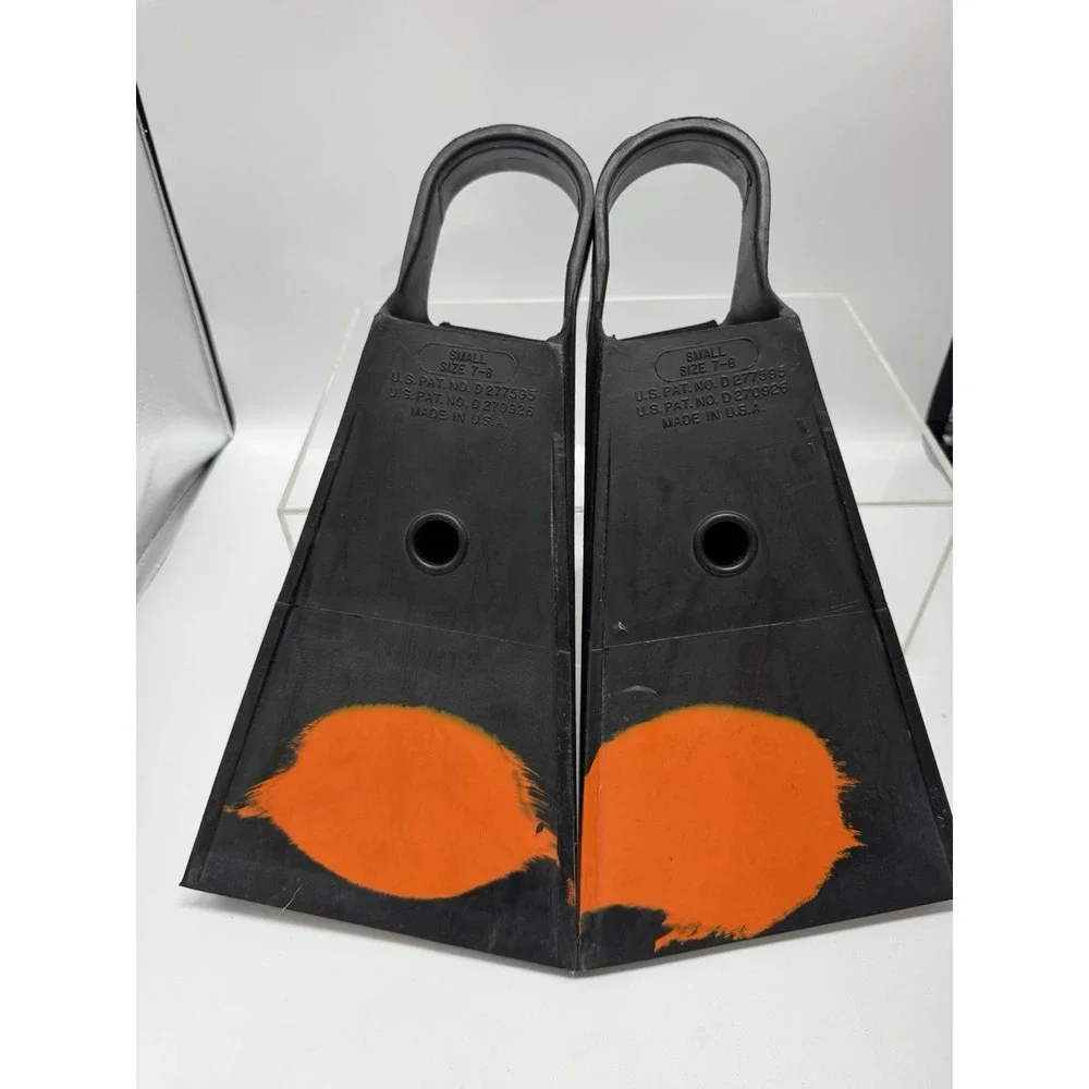 Brand New Viper Bodysurfing Bodyboarding Fins V5 Flex Orange Made In USA SMALL